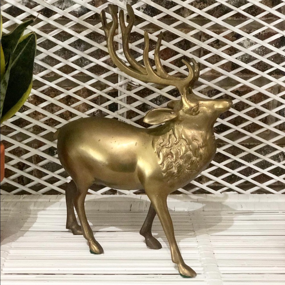 Vintage Brass Elk